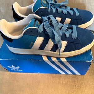 Adidas Royal Blue Campus Sneakers with White Accents